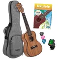 Produktbild: Cascha HH2036 Premium Mahagoni Konzert Ukulele +Lehrbuch+Tuner+Tasche+3x Plec