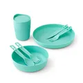 Produktbild: SEA TO SUMMIT - Passage Geschirrset - 7-teilig - Teller, Schüssel, Iso-Becher & Besteckset - Spülmaschinen- & Mikrowellenfest - BPA-frei - Campinggeschirr aus glasverstärktem Polypropylen - 324 g