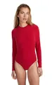 Produktbild: Style & Republic Langarm Body Damen aus Baumwolle, Samtig weich und Bequem Body-Shaper, Bodysuit mit Rundhalsausschnitt & Druckknopfverschluss, Wein, XL