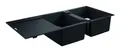 Produktbild: Grohe K500 Komposit Doppel-Einbauspüle mit Abtropffläche 1160 x 500 mm - Granit Schwarz - 31647AP0