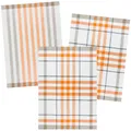 Produktbild: Geschirrtücher KRACHT 3er Pack Serie Blockstreifen orange ca.50x70cm Halbleinen