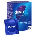 Produktbild: DUREX Classic Kondome – Klassisch, befeuchtet, komfortabel, 24 Stück