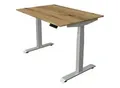 Produktbild: Kerkmann Elektronisch Höhenverstellbar Sitz-Stehschreibtisch Eiche T-Fuß 1.200 (B) x 800 (T) x 1.290 (H) mm Metall, Holz
