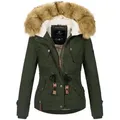 Produktbild: Navahoo Winterjacke Pearl mit warmem Teddyfell grün S (36)