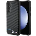 Produktbild: Handyhülle Case Galaxy S24 BMW Carbon-Optik schwarz Logo Metall