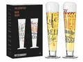 Produktbild: RITZENHOFF 6271002 Bier-Glas 330 ml - 2er Set - Serie Heldenfest - mit Spruch, mehrfarbig - Made in Germany