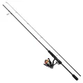 Produktbild: DAM Fire Wave XP Spinning Combo, Süßwasserangler Angelrute Rolle Hecht Barsch Zander mehr, Starkes Leichtgewicht Vielseitig, Schwarz, 2.13m schnelle Rute, 2500er Rolle