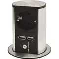 Produktbild: BACHMANN Steckdosenelement Elevator 230 V - 1x Schuko / 2x USB