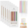 Produktbild: 36 Stück Geburtstagskerzen Kuchen, 6 Farben Dünne Lange Tortenkerzen mit Haltern, 13cm Kerzen Geburtstag Geburtstagskerzen für Torte, Birthday Candles für Geburtstagskuchen, Partys, Hochzeiten