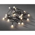 Produktbild: Konstsmide 1491-107 LED Globelichterkette mit runden Dioden / für Innen (IP20) / Batteriebetrieben: 3xAA 1.5V (exkl.) / 6h Timer / 20 gelbe Dioden / schwarzes Kabel, Warmweiß, 20 LEDs