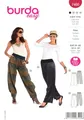 Produktbild: Burda Style Schnittmuster Schlupfhosen mit bequemem Bund | Damen, Gr. 34/36, 58/60 | Nählevel: Sehr leicht