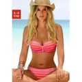 Produktbild: Bügel-Bandeau-Bikini VENICE BEACH, Damen, Gr. 34, Cup B, pink (pink, gestreift), Polyamid, Querstreifen, gestreift, Bikini-Sets, im trendigen Streifen-Look