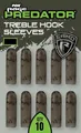 Produktbild: Fox Rage Predator Camo Treble Hook Sleeves - 10 Hülsen zum Vorfachbau, Größe:Medium