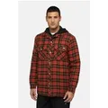 Produktbild: Dickies Fleece Kapuzen-Flanellhemd Herren Rotes Shirt-Jacke