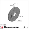 Produktbild: 2x Zimmermann 100.1235.52 Bremsscheibe für VW SEAT SKODA AUDI IBIZA TOLEDO LEON