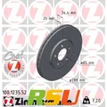 Produktbild: 2x Zimmermann Bremsscheibe SPORT Z 100.1235.52 Höhe 34 mm Lochkreis 100 mm