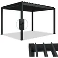 Produktbild: Juskys Lamellendach Tahiti - Stahl Pergola - Terrassenüberdachung Stabil & Wetterfest - Überdachung Für Garten & Terrasse - 3x4 M In Anthrazit