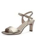 Produktbild: Tamaris Damen Sandalen mit Absatz Vegan Stilettoabsatz; LIGHT GOLD/metallic; 37