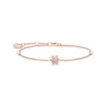 Produktbild: Thomas Sabo Damen Armband Schneeflocke mit weißen Steinen roségold, 925 Sterlingsilber mit 750er Roségold-Vergoldung, Länge: 16-19 cm, A2082-416-14-L19V