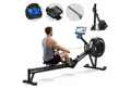Produktbild: MERACH Rudergerät mit Profi-Luftwiderstand & hinten beleuchtetem LCD-Display (Profi-Heimtrainer für zu Hause mit 10 Stufen & App-Anbindung, 1-tlg., Inkl. LCD-Trainingscomputer, Tablet-Halterung & Montageset), Klappbar, Intervallmodus, 20 lokale Datenspeicher, bis 160 kg