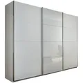 Produktbild: Schwebetürenschrank - alpinweiß - Glastür - 271x210 cm