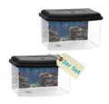Produktbild: GarPet Aquarium 2er Set Nano Aquarium Terrarium Garnelen Triops Mini Becken Acrylglas