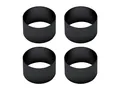 Produktbild: ECHTWERK Untersetzer- / Serviettenring-Set (Serviettenringe Rund aus Ede, Schwarz, 4tlg)