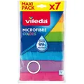 Produktbild: Vileda Allzwecktuch Multi Pack Colors XXL, 30 x 30 cm, aus Mikrofaser, farbig sortiert, waschbar, 7 Stück