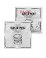 Produktbild: Mank Tissue Servietten 33x33 cm BBQ Premium Einweg Serviette saugstark perfekt für Grillparty & Burger Party 100 Stück Burger Menu in schwarz