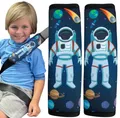 Produktbild: 2x Kinder Auto Gurtpolster Gurtschutz mit Astronaut Weltraum Motiv - Mädchen ...