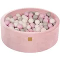 Produktbild: MeowBaby Bällebad, Hellrosa, Grau, Weiß, Hellrosa, Textil, 90x30x90 cm, Spielzeug, Kinderspielzeug, Bällebad