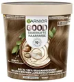 Produktbild: Garnier GOOD Dauerhafte Haarfarbe 6.0 Mochaccino Braun, permanente Coloration, ohne Ammoniak, bis zu 100% Grauabdeckung, bis 8 Wochen langanhaltende Farbe, einfache Anwendung, angenehmer Duft, 1 Stk.