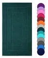 Produktbild: Lashuma Duschvorleger saugstark 50x80 cm, London Bad Teppich waschbar Baumwolle Opal - Grün
