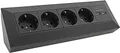 Produktbild: ChiliTec Steckdosenblock Ecksteckdose 4-Fach Schutzkontaktsteckdose 2X USB-A 3,1A Schwarz