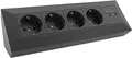 Produktbild: ChiliTec Steckdosenblock mit 2x USB, schwarz, 250V~/16A, Aufbaumontage, 3600W, I