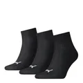 Produktbild: PUMA Unisex Plain Quarter Socken, Schwarz, 47-49 EU, 3er Pack