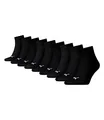Produktbild: PUMA 9 Paar Unisex Quarter Socken Sneaker Gr. 35-49 für Damen Herren Füßlinge, Farbe:200 - black, Socken & Strümpfe:47-49