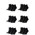Produktbild: PUMA 18 Paar Unisex Quarter Socken Sneaker Gr. 35-49 für Damen Herren Füßlinge, Farbe:200 - black, Socken & Strümpfe:47-49