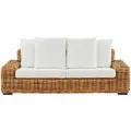 Produktbild: Beliani Gartensofa Naturfarben Beige Weiss 94x218x67