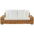 Produktbild: Beliani Gartensofa, Beige, Natur, Weiß, Naturmaterialien, 3-Sitzer, 218x67x94 cm, Loungemöbel, Gartensofas