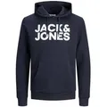 Produktbild: Jack & Jones Herren Hoodie Kapuzenpullover Pullover JJECORP Blau Reg /Large Print M