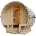 Produktbild: FASSSAUNA Spitzbergen 220 cm mit zwei Bänken (6 Personen)