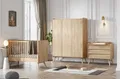 Produktbild: QMM TraumMöbel Babyzimmer-Komplettset Babyzimmer komplett Vienna Set B, (Set, 4-tlg., Kleiderschrank 3-türig, Kommode mit Wickelaufsatz, Kinderbett 140x70)