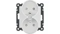 Produktbild: Lumina Doppel-Schutzkontaktsteckdose mit Shutter 16A / 250VAC weiß WL1340