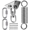 Produktbild: Deckenhaken, Schwingfeder, Edelstahl, 360°, bis 450kg, Hängesessel, Schaukelh...