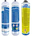 Produktbild: WELDINGER Gas Set 2x Sauerstoff Einwegflaschen 1x Brenngas AT3000 für CFH Schweißfix