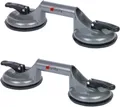 Produktbild: Moritz Saugheber mit 2 Saugnäpfen grau, max. 100 kg Traglast, 2-tlg.], Set, Glasheber Glassauger Plattenheber Saughalter Vakuumheber Gummisauger