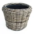 Produktbild: Pflanzkorb Sylter Korb Blumenkorb 43x33cm Rattan Garten Drypot Natur