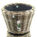 Produktbild: VAN DER LEEDEN DRYPOT® Rattan Pflanzkübel Grau Ø 43 cm - Sylter Körbe