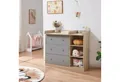 Produktbild: en.casa Wickelkommode, »Beldinupp« mit abnehmbarer Wickelauflage 93x110x55 cm Eiche/Grau